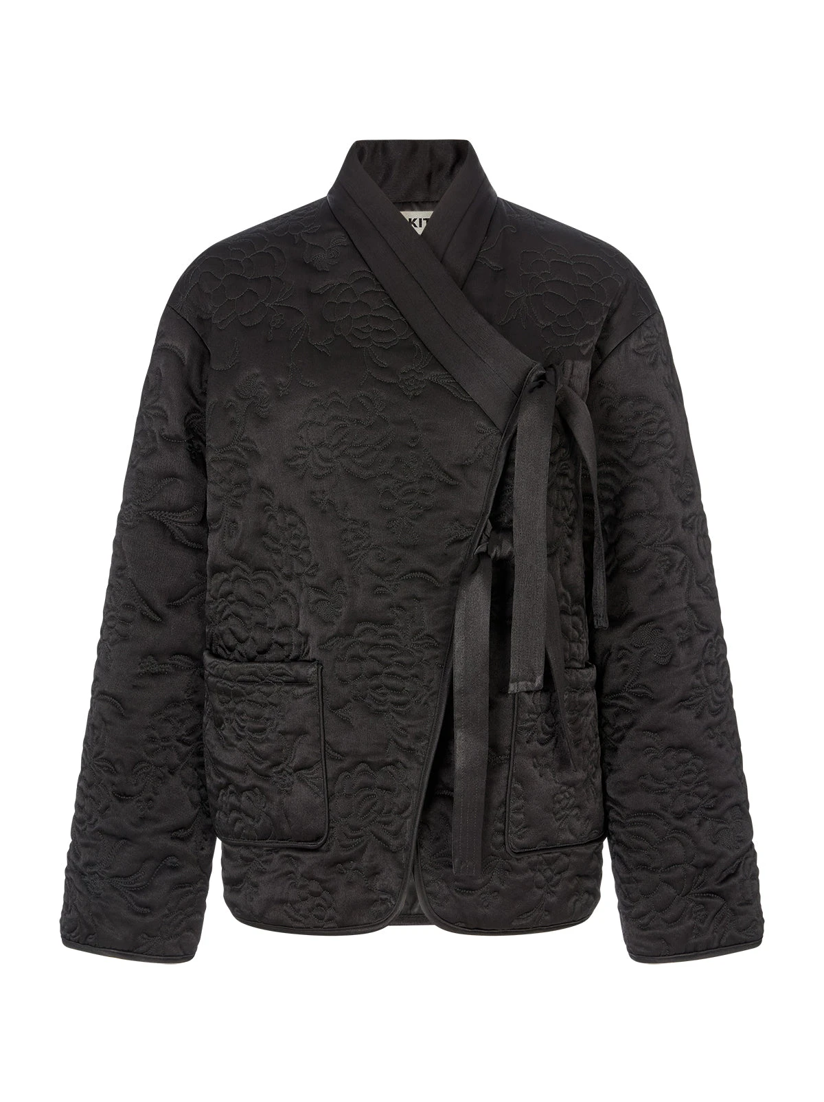 Hani Black Quilted Satin Jacket 8 Hani Black Quilted Satin Jacket - Image 8