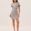 Harlow Grey Mini Dress