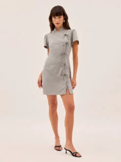 Harlow Grey Mini Dress