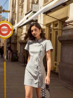 Harlow Grey Mini Dress 11 Harlow Grey Mini Dress -Kitri Studio HARLOW GREY LOOKBOOK 2