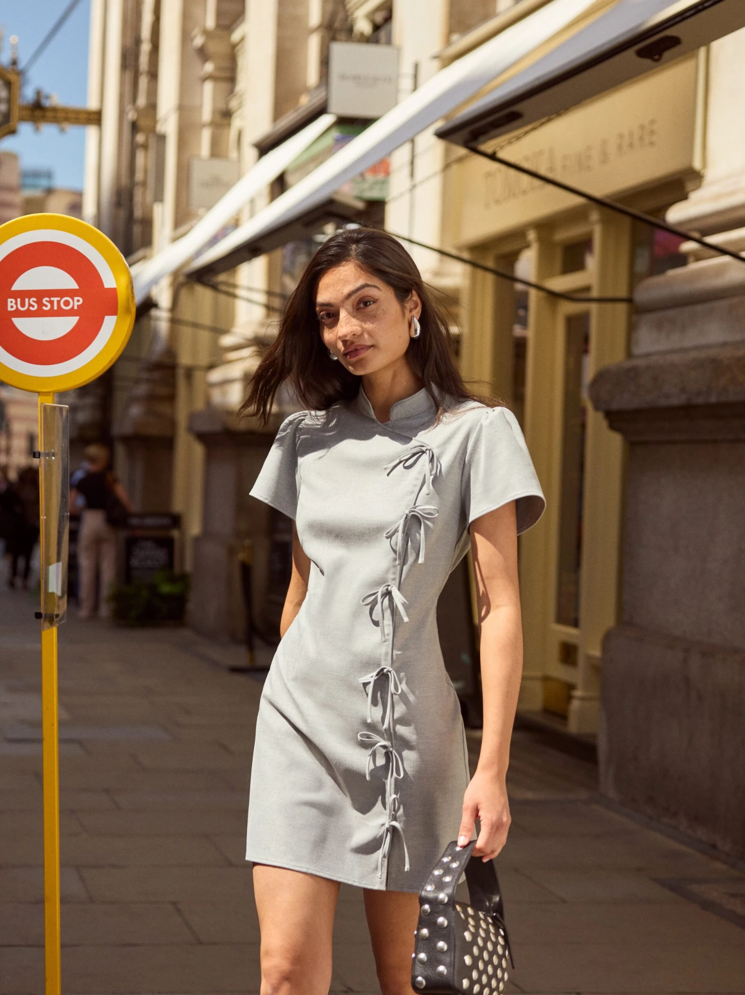 Harlow Grey Mini Dress 4 Harlow Grey Mini Dress - Image 4