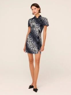 Harlow Snow Leopard Print Mini Dress 7 Harlow Snow Leopard Print Mini Dress -Kitri Studio Harlow Leopard Print 020V2