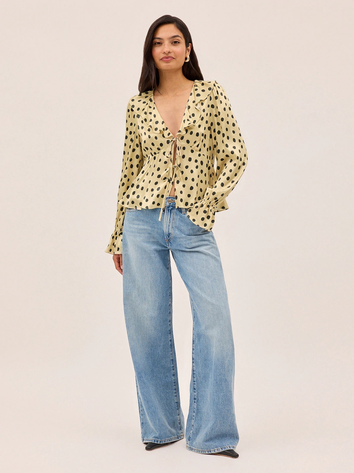 Ione Butter Polka Dot Satin Top 2 Ione Butter Polka Dot Satin Top - Image 2