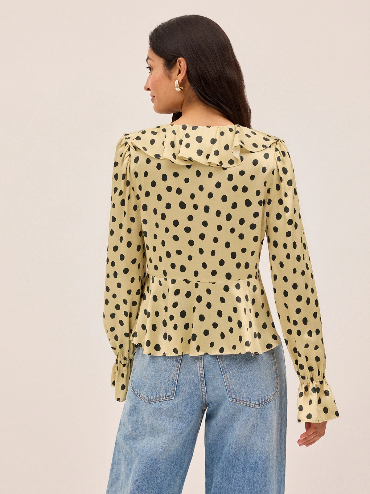 Ione Butter Polka Dot Satin Top 3 Ione Butter Polka Dot Satin Top - Image 3
