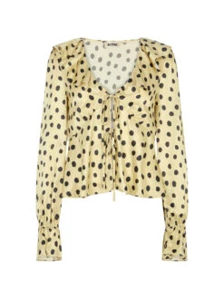 Ione Butter Polka Dot Satin Top 9 Ione Butter Polka Dot Satin Top -Kitri Studio IONE BUTTER POLKA DOT MANNEQUIN