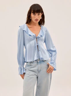 Ione Powder Blue Satin Top 12 Ione Powder Blue Satin Top -Kitri Studio IONE POWDER BLUE ECOM 02