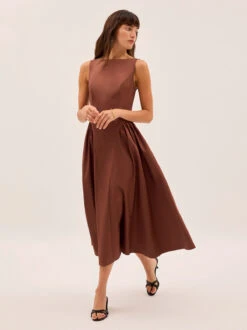 Josephine Sienna Cotton Dress 12 Josephine Sienna Cotton Dress -Kitri Studio JOSEPHINE SIENNA ECOM 02