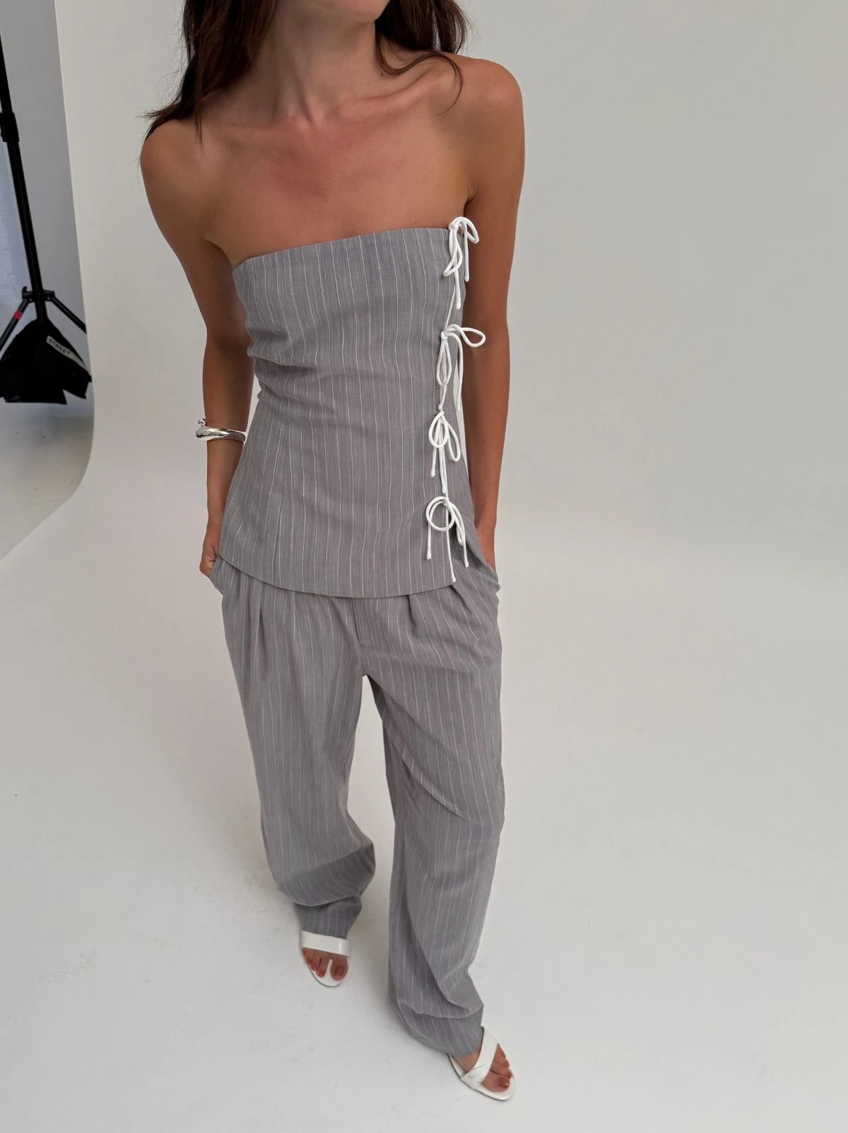 Katherine Grey Pinstripe Strapless Top 9 Katherine Grey Pinstripe Strapless Top - Image 9