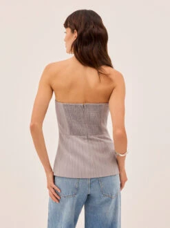 Katherine Grey Pinstripe Strapless Top 15 Katherine Grey Pinstripe Strapless Top -Kitri Studio KATHERINE GREY ECOM 04