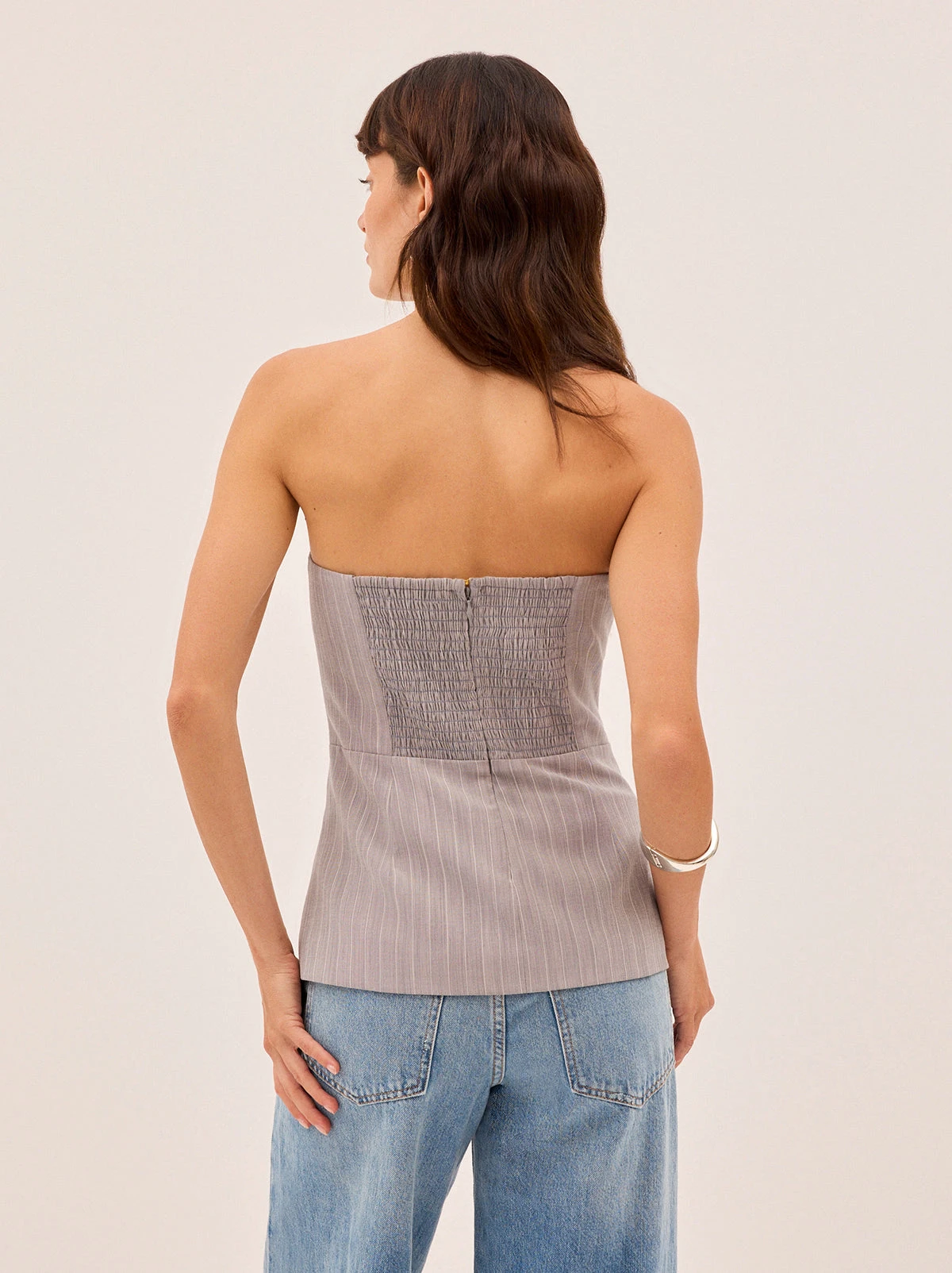 Katherine Grey Pinstripe Strapless Top 5 Katherine Grey Pinstripe Strapless Top - Image 5