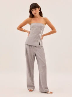 Katherine Grey Pinstripe Strapless Top 17 Katherine Grey Pinstripe Strapless Top -Kitri Studio KATHERINE GREY ECOM 05