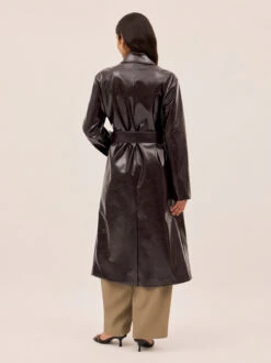 Lara Dark Chocolate Vinyl Coat 18 Lara Dark Chocolate Vinyl Coat -Kitri Studio LARA CHOCOLATE ECOM 02