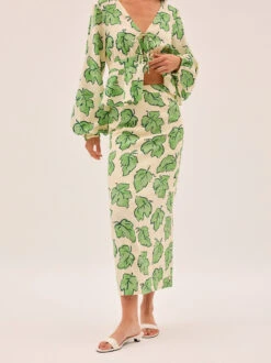 Laurel Green Vine Leaf Skirt