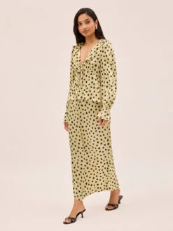 Laurel Butter Polka Dot Satin Skirt 8 Laurel Butter Polka Dot Satin Skirt -Kitri Studio LAUREL BUTTER ECOM 01