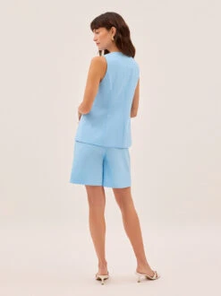 Lea Blue Tie Front Waistcoat 9 Lea Blue Tie Front Waistcoat -Kitri Studio LEABLUE ECOMV2 005