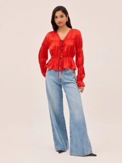 Maia Red Satin Top 8 Maia Red Satin Top -Kitri Studio MAIA RED ECOM 03