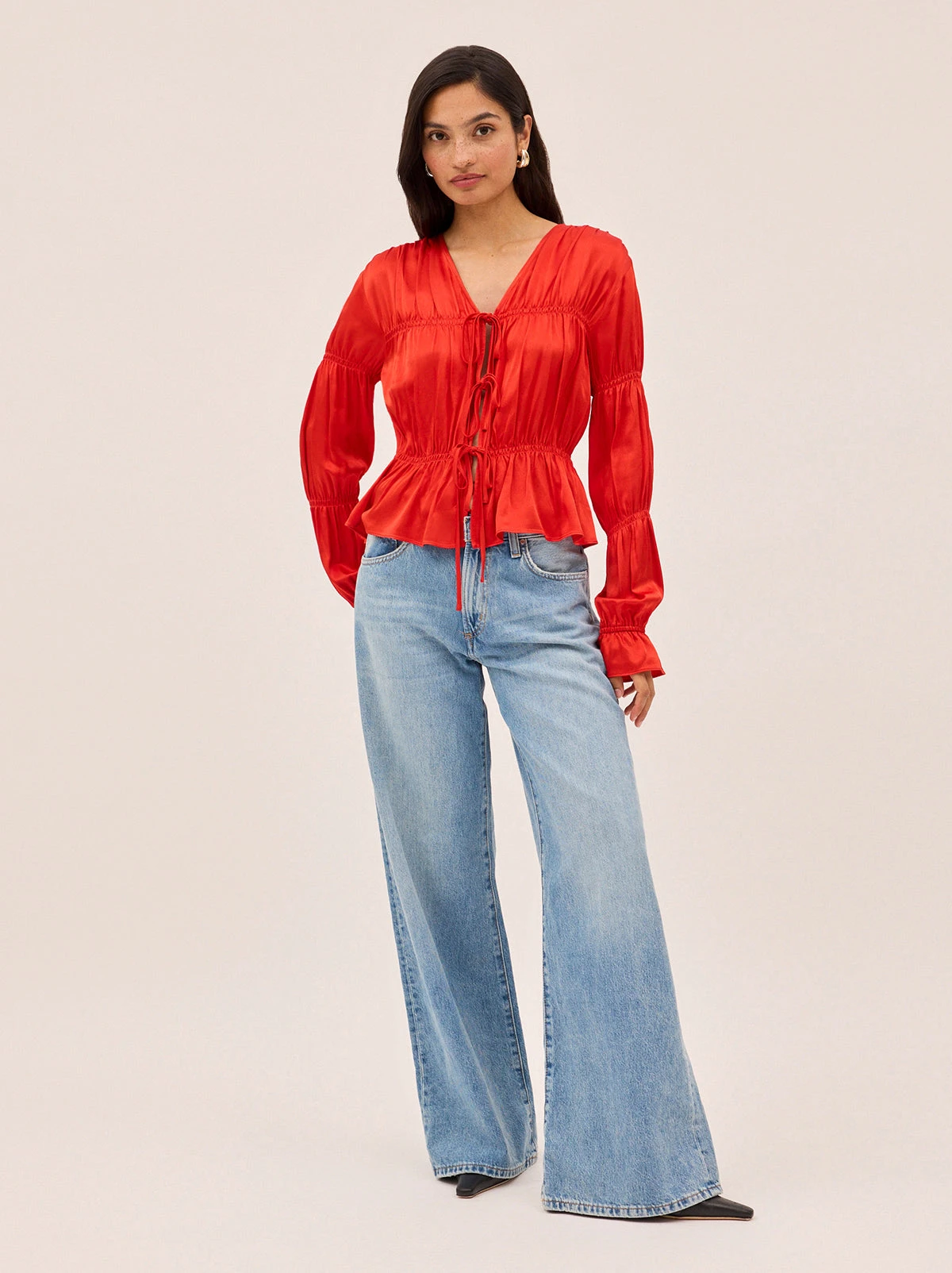 Maia Red Satin Top 4 Maia Red Satin Top - Image 4