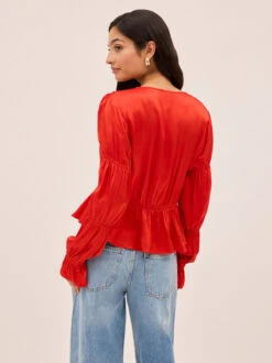 Maia Red Satin Top 7 Maia Red Satin Top -Kitri Studio MAIA RED ECOM 04