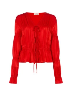 Maia Red Satin Top 9 Maia Red Satin Top -Kitri Studio MAIA RED SATIN MANNEQUIN