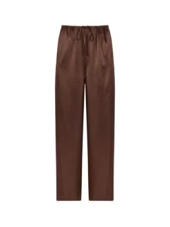 Margaret Chocolate Satin Trousers 11 Margaret Chocolate Satin Trousers -Kitri Studio MARGARET CHOCOLATE