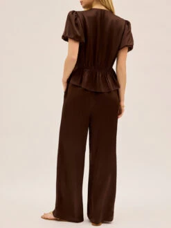 Margaret Chocolate Satin Trousers 9 Margaret Chocolate Satin Trousers -Kitri Studio MARGARET CHOCOLATE ECOM V2 003