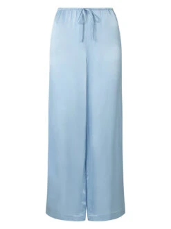 Margaret Powder Blue Satin Trousers -Kitri Studio MARGARET POWDER BLUE MANNEQUIN