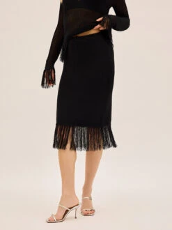 Marielle Black Knit Skirt