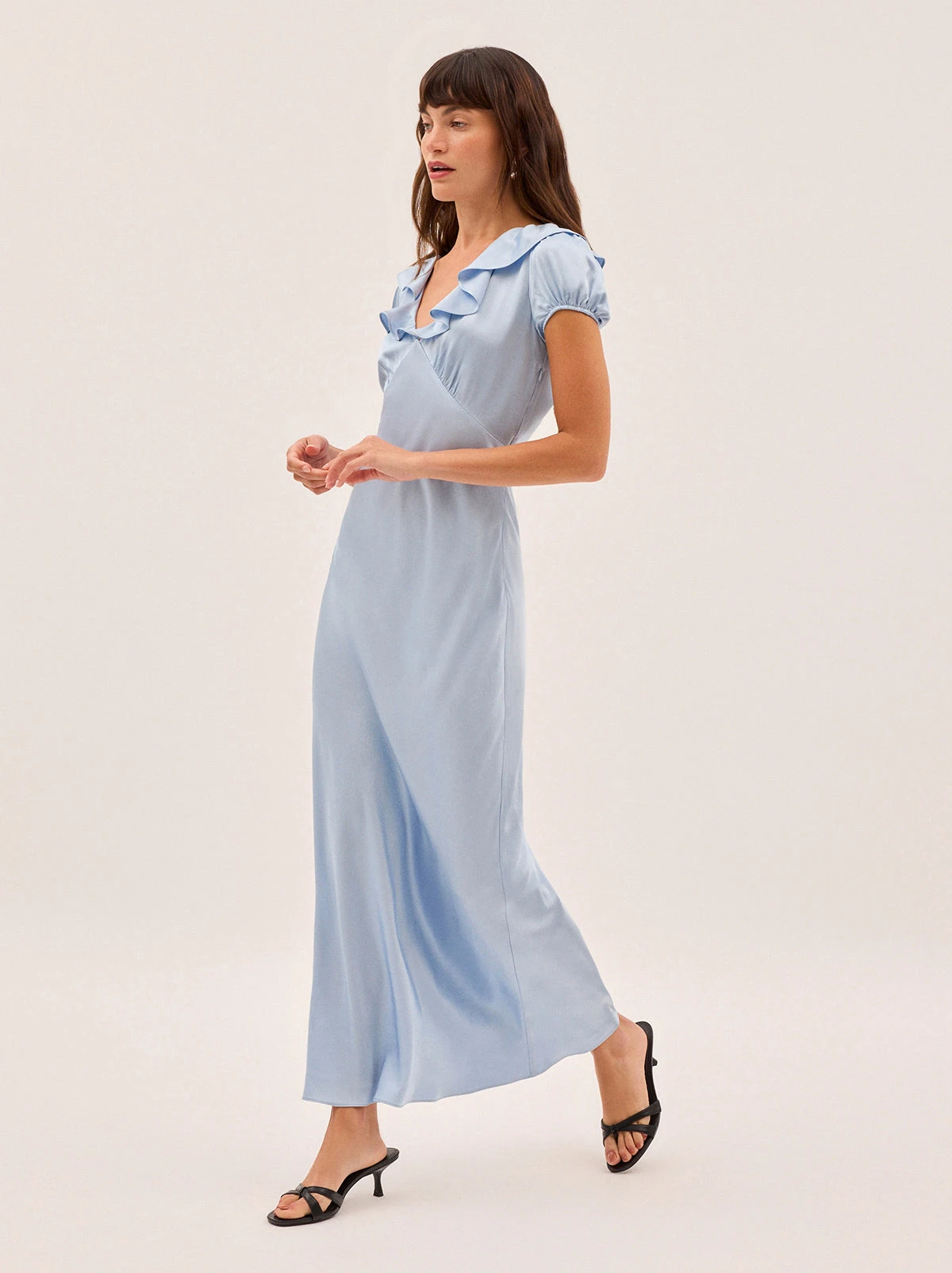 Minka Powder Blue Satin Dress 7 Minka Powder Blue Satin Dress - Image 7