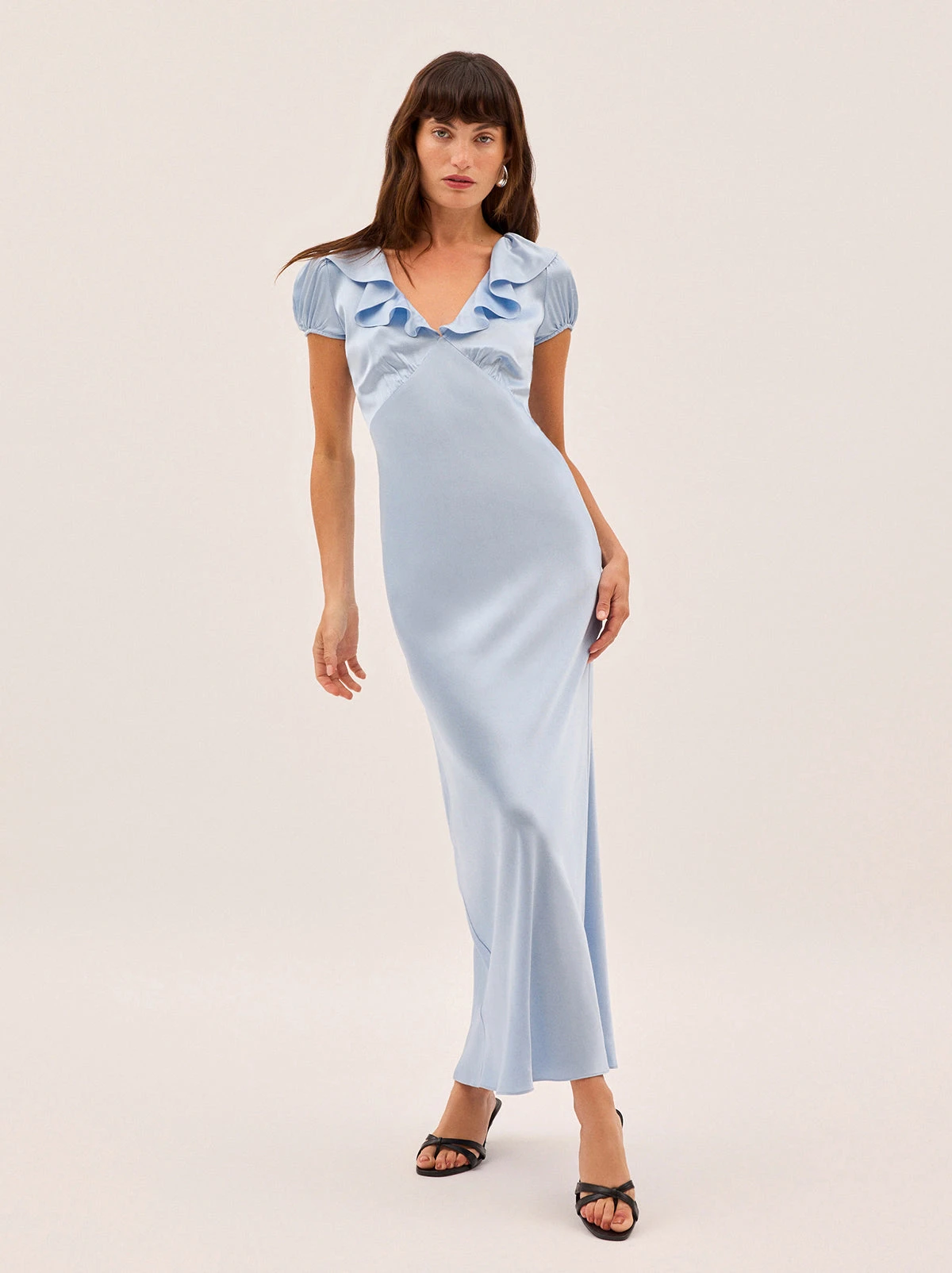 Minka Powder Blue Satin Dress 2 Minka Powder Blue Satin Dress - Image 2