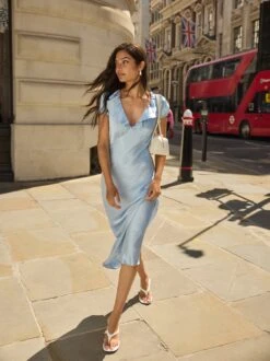 Minka Powder Blue Satin Dress 13 Minka Powder Blue Satin Dress -Kitri Studio MINKA POWDER BLUE LOOKBOOK 2