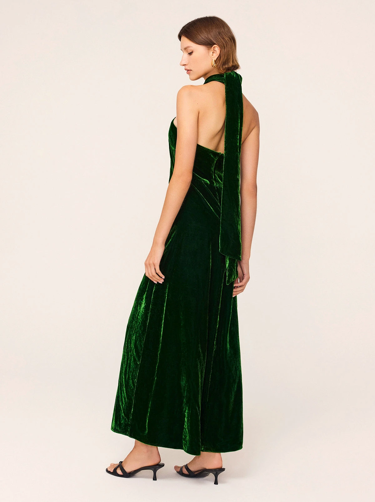 Neve Green Velvet Halter Dress 7 Neve Green Velvet Halter Dress - Image 7