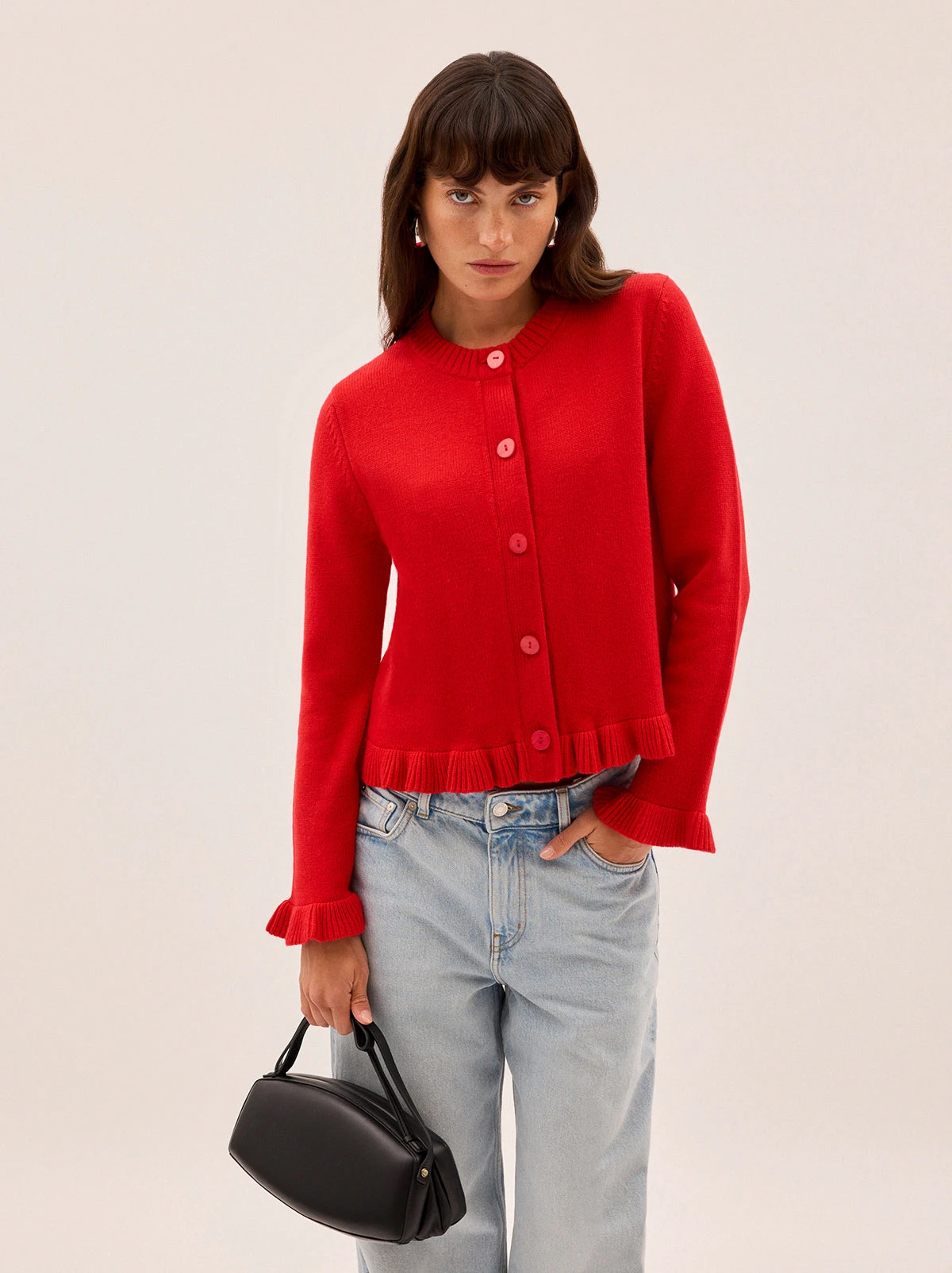 Odile Red Knit Cardigan 3 Odile Red Knit Cardigan - Image 3