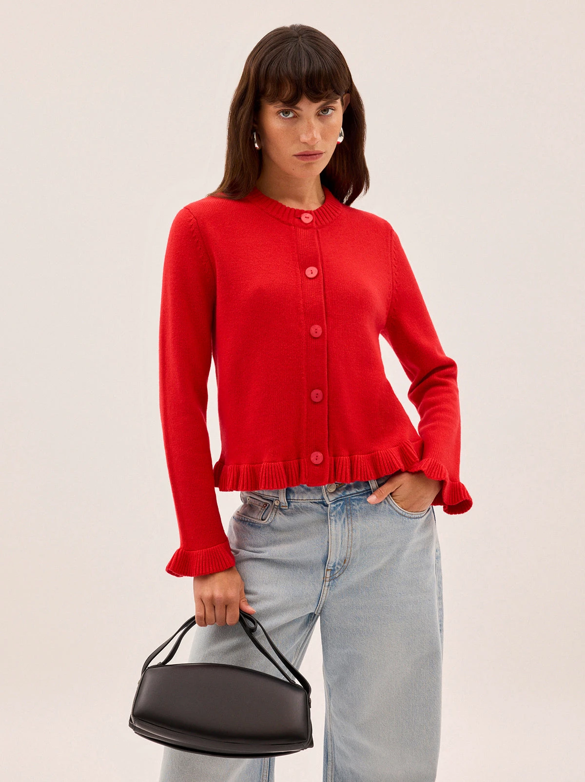 Odile Red Knit Cardigan 1 Odile Red Knit Cardigan