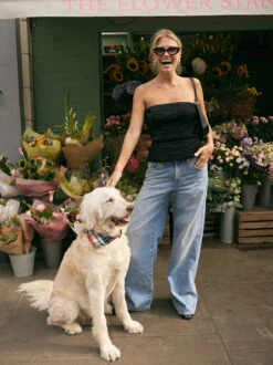 Petra Black Quilted Satin Bandeau Top -Kitri Studio PETRA BLACK LOOKBOOK 4