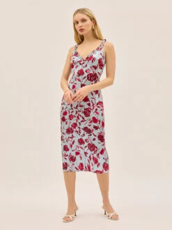 Primrose Blue Rose Print Dress 7 Primrose Blue Rose Print Dress -Kitri Studio PRIMROSE RED BLUE ROSE ECOM V2 002