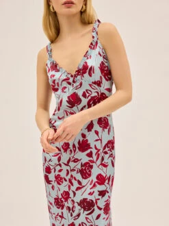 Primrose Blue Rose Print Dress 6 Primrose Blue Rose Print Dress -Kitri Studio PRIMROSE RED BLUE ROSE ECOM V2 003