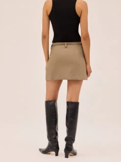 Quinn Tailored Mini Skirt 10 Quinn Tailored Mini Skirt -Kitri Studio QUINN TAUPE ECOM 04