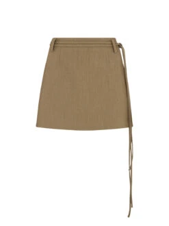 Quinn Tailored Mini Skirt 11 Quinn Tailored Mini Skirt -Kitri Studio QUINN TAUPE MANNEQUIN