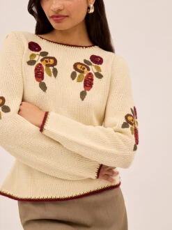 Renata Ivory Hand-Embroidered Jumper 7 Renata Ivory Hand-Embroidered Jumper -Kitri Studio RENATA ECOM 03