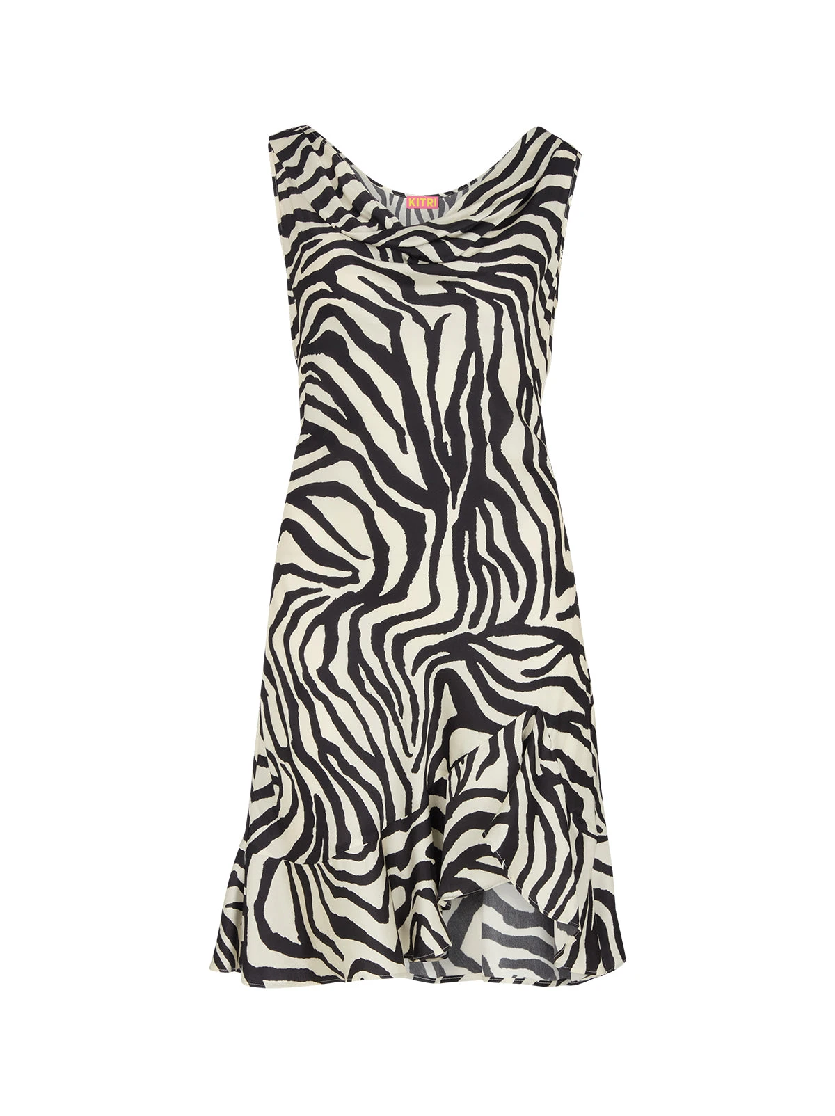 Roberta Zebra Print Satin Mini Dress 6 Roberta Zebra Print Satin Mini Dress - Image 6