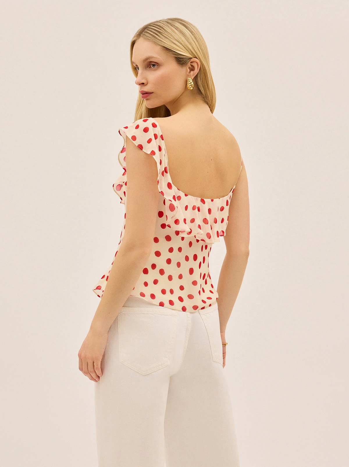 Rosaline Red Polka Dot Top 2 Rosaline Red Polka Dot Top - Image 2