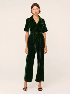 Serena Green Velvet Jumpsuit 8 Serena Green Velvet Jumpsuit -Kitri Studio SERENAGREENVELVET 009V2