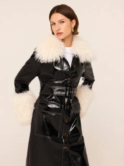 Simone Black Vinyl Coat 7 Simone Black Vinyl Coat -Kitri Studio SIMONEBLACKVINYL 079V2