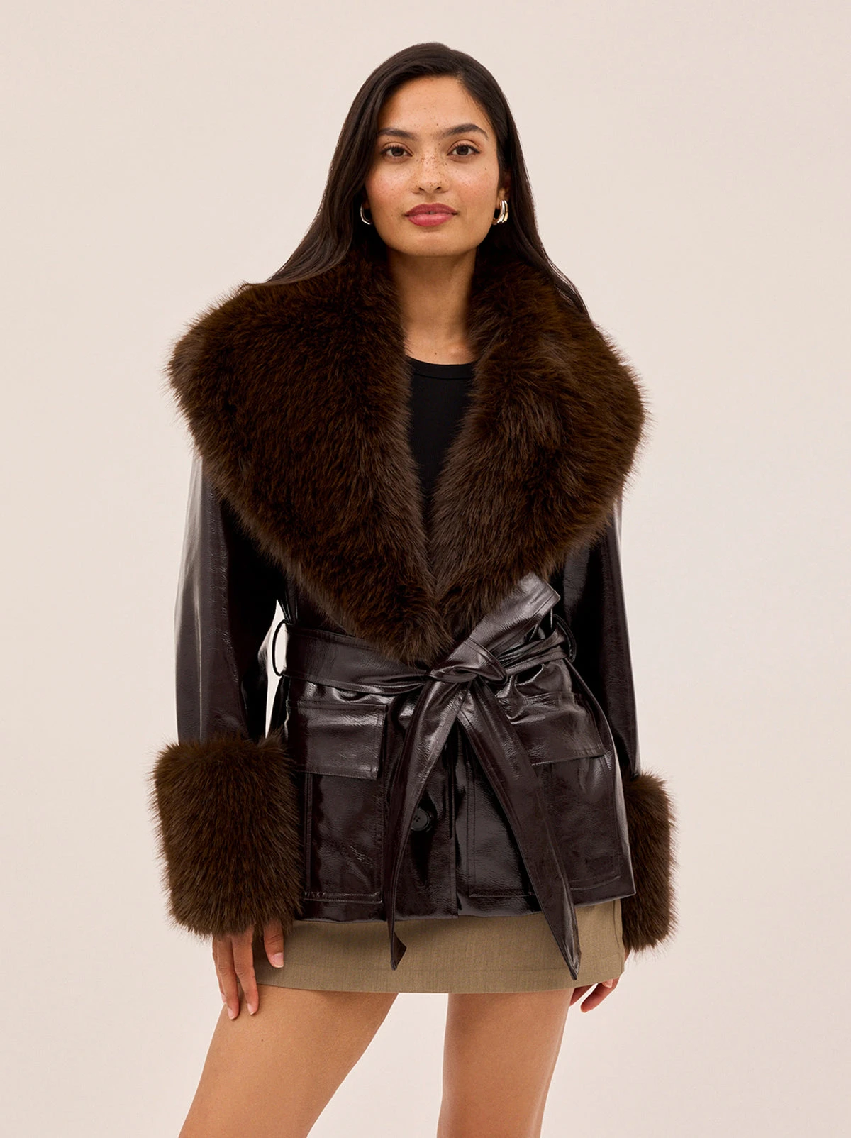 Sophie Dark Chocolate Vinyl Jacket 3 Sophie Dark Chocolate Vinyl Jacket - Image 3