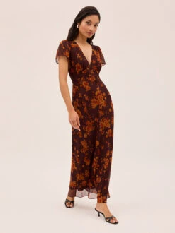 Talia Autumn Rose Print Dress 11 Talia Autumn Rose Print Dress -Kitri Studio TALIA AUTUMN ROSE ECOM 04