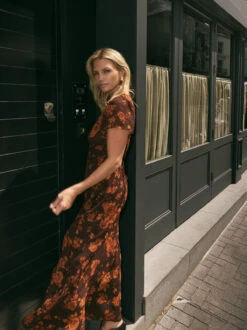 Talia Autumn Rose Print Dress 16 Talia Autumn Rose Print Dress -Kitri Studio TALIA AUTUMN ROSE LOOKBOOK 3