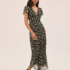 Talia Black Cherry Print Dress