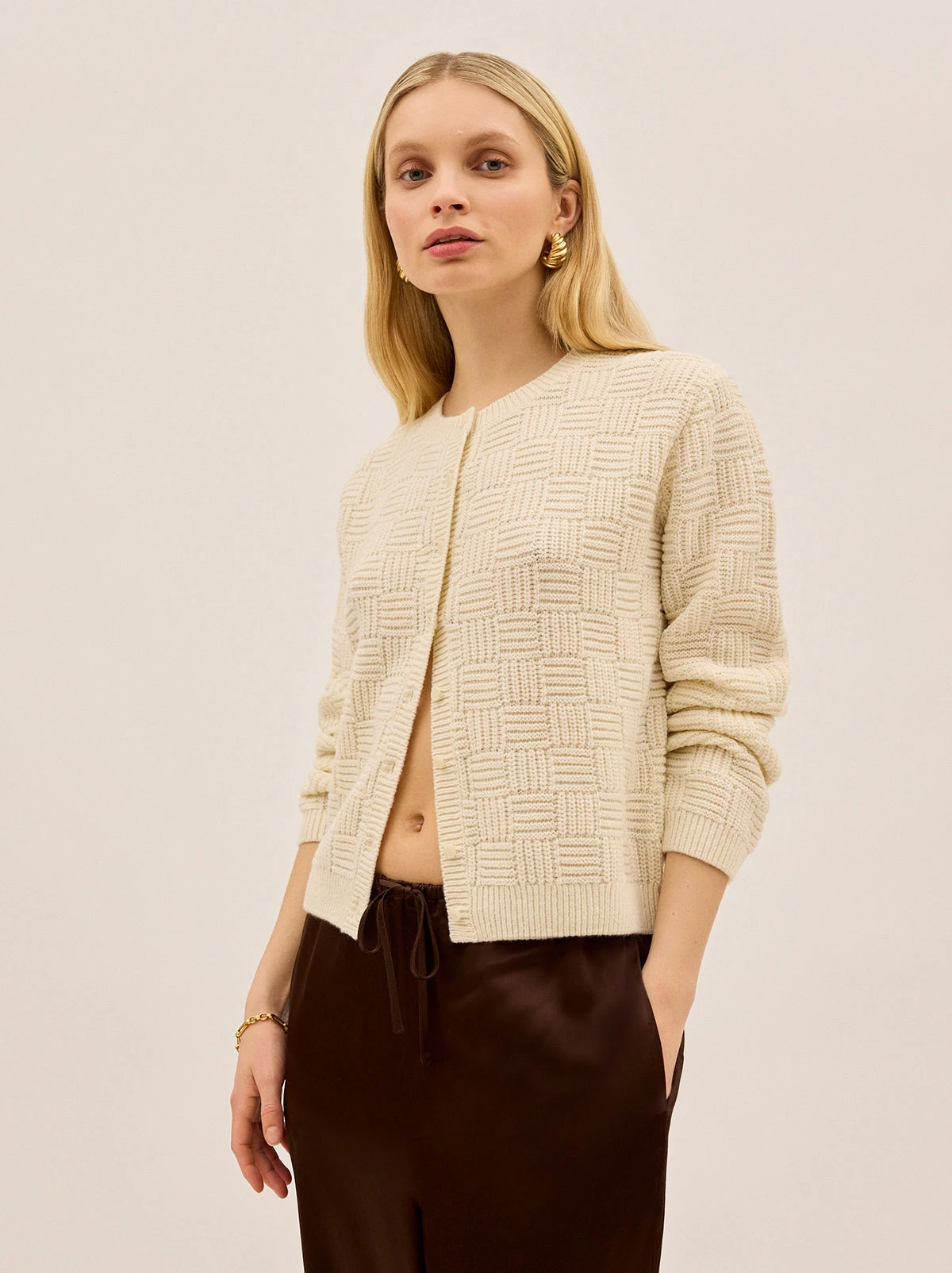 Terri Ivory Knit Cardigan 2 Terri Ivory Knit Cardigan - Image 2