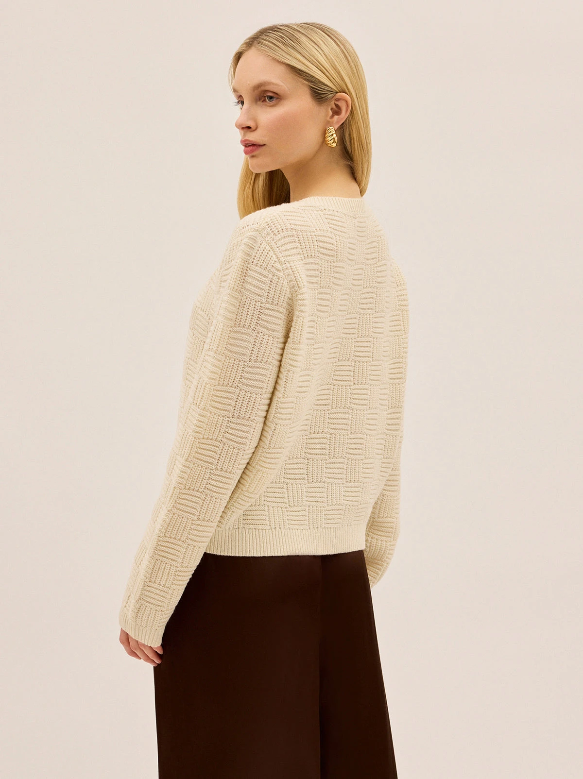 Terri Ivory Knit Cardigan 4 Terri Ivory Knit Cardigan - Image 4