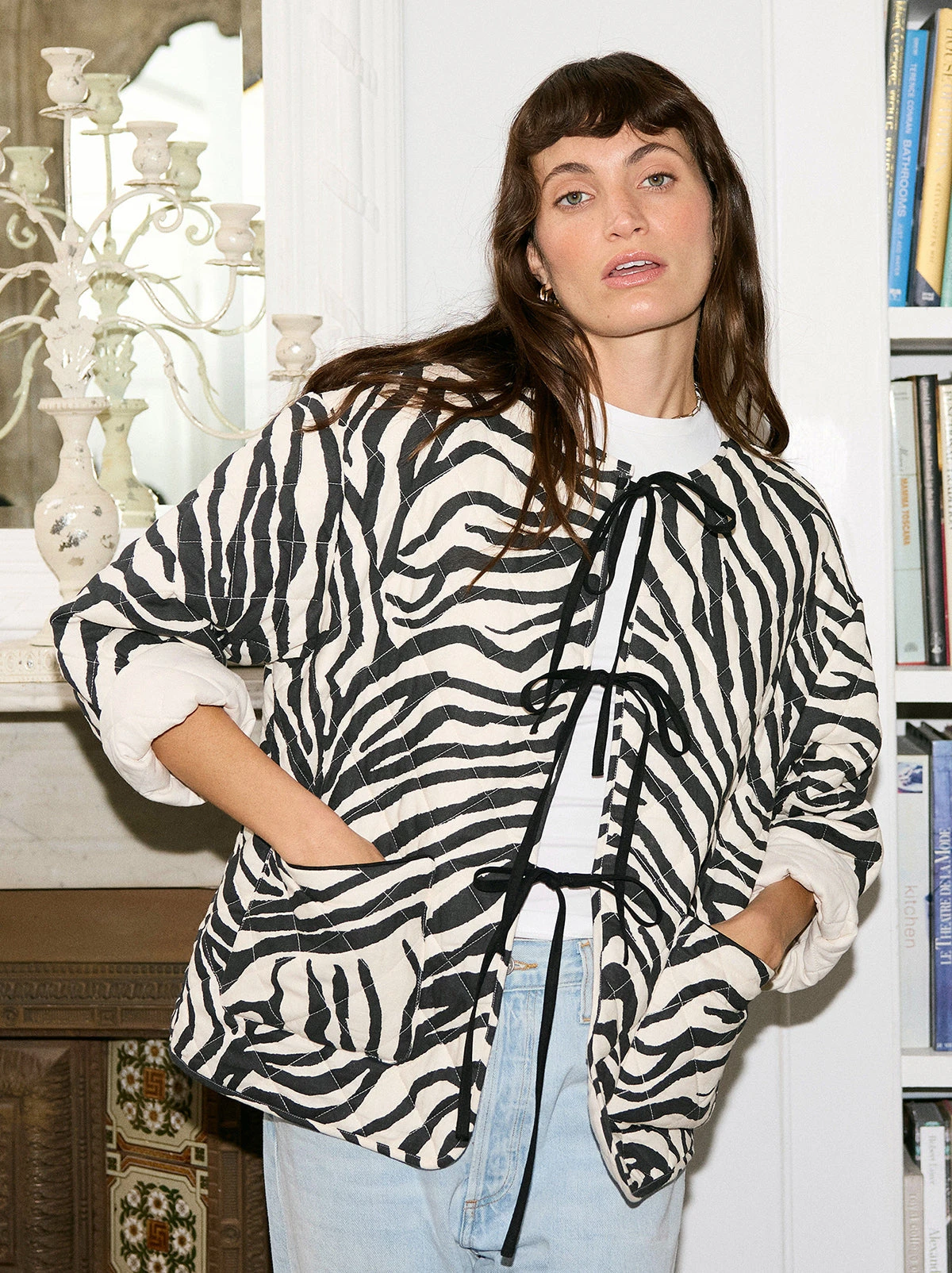 Theodora Cotton Linen Reversible Quilted Jacket 1 Theodora Cotton Linen Reversible Quilted Jacket